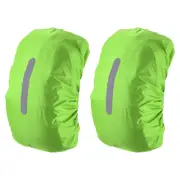 40-50L Waterproof Backpack Rain Cover 2 Pack with Vertical Strap M Lawn Green