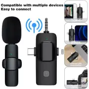 3.5mm Mini Lavalier Wireless Microphone Audio Video Recording For Android/iphone