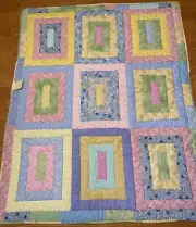 “Maw Maw B” Handmade Quilt “BABYS DELIGHT”, Professional Quilted, Reversible