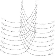 Cabilock 24Pcs Metal Hanging Chains for Garden Planter Hooks Ornament Chain for Indoor Outdoor Decorations for Plant Hangers and Holiday Displays