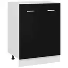 NNEVL Bottom Cabinet Black 60x46x81.5 cm Chipboard