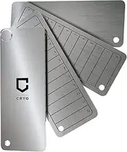 CRYO Crypto Seed Storage - Crypto Steel Wallet - Recovery Seed Phrase - Cold Cryptocurrency Bitcoin Backup - Stores 12 to 48 Words (SLIM)