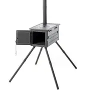 KINGS Premium Camp Oven Stove Wood-Fired BBQ Enclosed Firepit Steel Construction