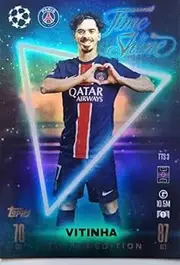 Match Attax 2024 2025 Vitinha Limited Edition Time to Shine Trading Card