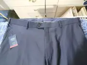 *NEW* CHARLES TYRWHITT SLIM FIT SIZE 38 NAVY FLAT FRONT WOOL DRESS PANTS