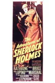 Basil Rathbone and Nigel Bruce in The Adventures of Sherlock Holmes 24x36 Poster