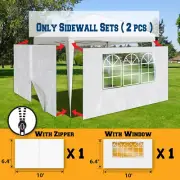 Sidewalls 10'X6.4' Size for Tent Outdoor Pop up Canopy Gazebo Marquee with Zippe