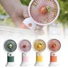 Mini Hand-held Fan Portable Desk Fan Cooler Cooling USB Rechargeable Fan+Base