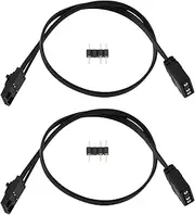 Be In Your Mind 2PCS 25cm 4 Pin RGB to Standard 5V 3 Pin ARGB Adapter Connector Compatible with Pirate Ship Controller Adapter QL LL120 ICUE Shenguang Sync