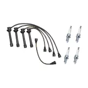 Bosch Ignition Leads + 4 Denso Iridium Power Spark Plugs for Suzuki Vitara SE416