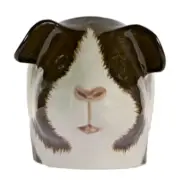 Quail Ceramics Face Egg Cup Guinea Pig LH Brown + White