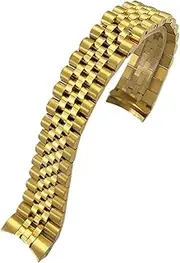 [DJDLFA] 316L Stainless Steel 20mm Watch Strap for 36mm Rolex Datejust 116233 116234 Silver Golden Solid Metal Watchband
