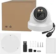 2.8mm Lens 4K 8MP Turret POE IP Camera Human Vehicle Detection Built in MIC Home CCTV Outdoor Security Camera IP66