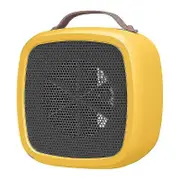 Battery Powered Space Heater - Compact Electric Mini Fan Heater With Thermostat Yellow