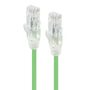 Alogic 1m Green Ultra Slim Cat6 Network Cable UTP 28awgSeries Alpha Patch Cables - C6S-01GRN