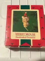 1985 Hallmark Merry Mouse Christmas Ornament in Box New
