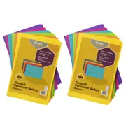 20pc Marbig Brights Slimpick Foolscap Document Wallet Paper/File Storage Asst
