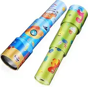 2pcs Telescope Travel Toys for Kids Out Door Toys Bunoculars Children Nature Exploration Tools Play Binoculars for Kids Pirate Birthday Present Iron Pocket Toddler
