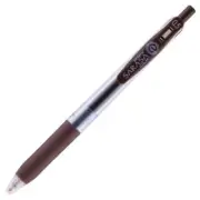 Zebra Sarasa Clip Gel Retractable Pen Fine 0.5mm Brown Office School Home