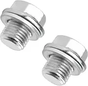 JNNJ Pack of 2 Oil Drain Plug with Sealing Ring, Oil Drain Plug with Washer Thread, Oil Pan Made of Return Drain Plug Adapter with Seals (M14)