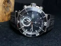 在飛比找Yahoo!奇摩拍賣優惠-【惠民精品】Oris 7655-71限量三眼計時潛水錶/精品