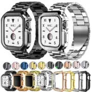 Metal Watch Band Strap With Soft Case For Apple Watch Series Ultra 8 7 6 5 4 3 2