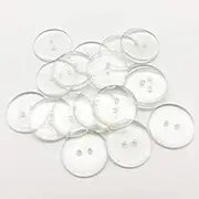 Yiasangly 18mm Clear Transparent Resin Round Buttons, DIY Sewing Garment Accessories, Appliques Button Embellishments for Scrapbooking, DIY Craft - 100 Pieces