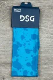 DSG Youth Kids Knotted Tie Royal Headband, Athletic, Light Blue Splatter, OSFA