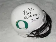 LAMICHAEL JAMES SIGNED OREGON DUCKS MINI HELMET JSA WITNESSED COA W332748