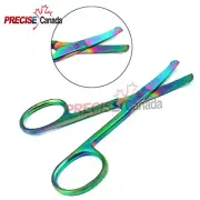 Full Multi Color 4.5'' SAFETY NOSE SCISSORS CVD St/Steel