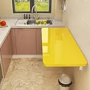 Wall Hanging Folding Table Perfect for Laundry Room or Small Spaces Yellow 60x50cm/24x20in