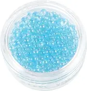 WOFASHPURET DIY Crystal Beads for Nail Art Blue Non Porous Micro Bead Supplies for Home Professional Use for Nail Decoration and DIY Crafting Present for Nail Art Enthusiasts