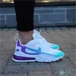 NIKE AIR MAX 270 REACT 白綠紫 休閒運動百搭慢跑鞋 AT6174-102男女鞋