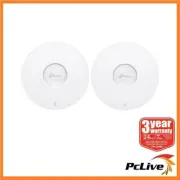 TP-Link EAP680 2 Pack AX6000 Ceiling Mount Wi-Fi 6 Access Point Omada Mesh PoE+