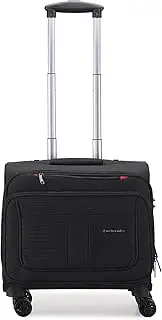 Nasher Miles Wall Street Polyester 45 LTR Black Soft Sided Laptop Roller Case, Black, Small - Cabin, Laptop Bags & Cases
