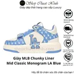 MLB CHUNKY LINER MID CLASSIC MONOGRAM LA 藍色運動鞋,尺碼 36-43