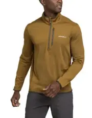 Eddie Bauer Half Zip Activator Grid Fleece Pullover Bronze Sz XL NWT