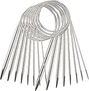 MOTRAIN Circular Knitting Needles Set, 120cm 2.0mm-8mm Flexible Sweater Needle with Wire, Round Crochet Knitting Needle for Weaving Hat Sweater