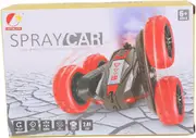 FUNFY FYRCSC001 Racing Stunt RC Toy Car With 4WD - Black and Red - With 360 Degree Rotation, Off Road, Double Side Drive, Anti-Slip Vacuum Tires, Fog Spray and Rechargeable Battery for Kids, Adults