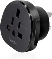 SAA Approved UK/US/JP/CA to AU/NZ Adaptor Plug with Insulated Pins, UK/US Plug C