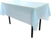 aoozleny Premium Disposable Plastic Tablecloth (54 x 72 inches), Decorative Rectangle White Table Cover for Wedding, Party, Banquet [5 Pack]