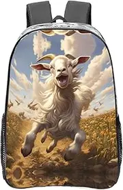 [DRTGEDS] Goat Frolic Clear Backpack,High Capacity Clear Bag For Travel,Work,Festival, Concerts Women Men Unisex