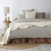 Bambury Elmer Quilt Cover Set Soft Touch Woven Home Decor Bedding