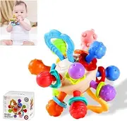 Baby Montessori Sensory Toys 1-6 Months, Baby 6-12 Months Teething Toys, Teether Toys for Babies 3 6 9 12 18 Months,Learning Developmental Rattle Toys Gifts for 1Year Old Boys Girls Newborn Infant