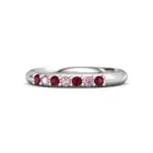 Natural Ruby Gemstone Eternity Ring Size 7 925 Sterling Silver Jewelry For Girls