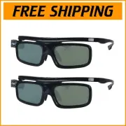 Rechargeable 3D Glasses for DLP Link Projectors - 2 Pack with Active Shutter