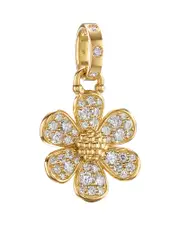 Temple St. Clair 18K Yellow Gold Diamond Snow Flower Pendant