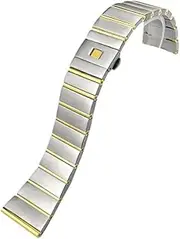[BHUTMPJK] 15mm 17mm 18mm 23mm 25mm 316L Stainless Steel Watchband Fit For Omega CONSTELLATION Double Metal Watch Strap Accessories