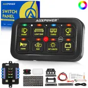 AUXPOWER RGB LED Touch Switch Panel 8 Gang Car Marine Boat Truck SUV Control Box (for: Subaru)