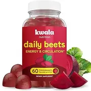Beet Root Gummies to Boost Energy - Nitric Oxide Beet Chews for Heart Health, Blood Pressure Support, Circulation - 60 Super Food Beet Gummies With Grape Seed & Beet Powder - Beets Supplements - Vegan